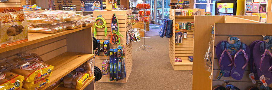 Inside campground store